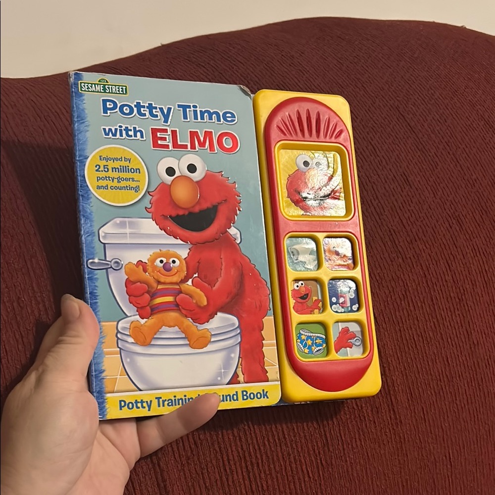 Sesame Street Potty Time With Elmo Hardcover Potty Training Sound Book